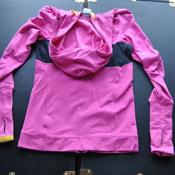 Live Strong Small Pink, Black & Yellow Nike Full Zip Up Hoodie - Picture 6 of 8